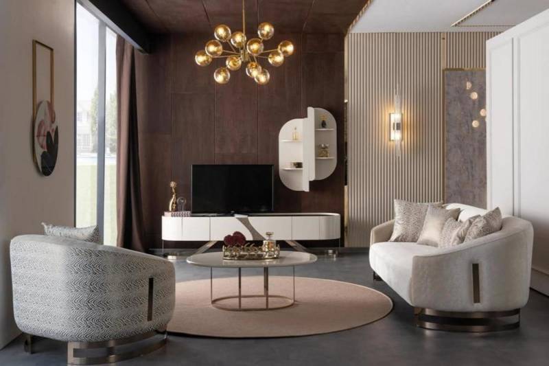 Xlmoebel Wohnzimmer-Set Möbelset für das Wohnzimmer bestehend aus Sideboard, Wandregal, (Sideboard), Hergestellt in Europa von Xlmoebel