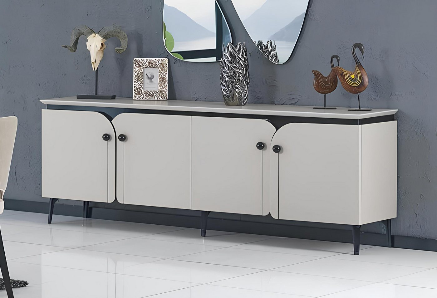 Xlmoebel Sideboard Möbelstück mit Ablageflächen, Schubladen und Türen zur Aufbewahrung (Sideboard), Hergestellt in Europa von Xlmoebel