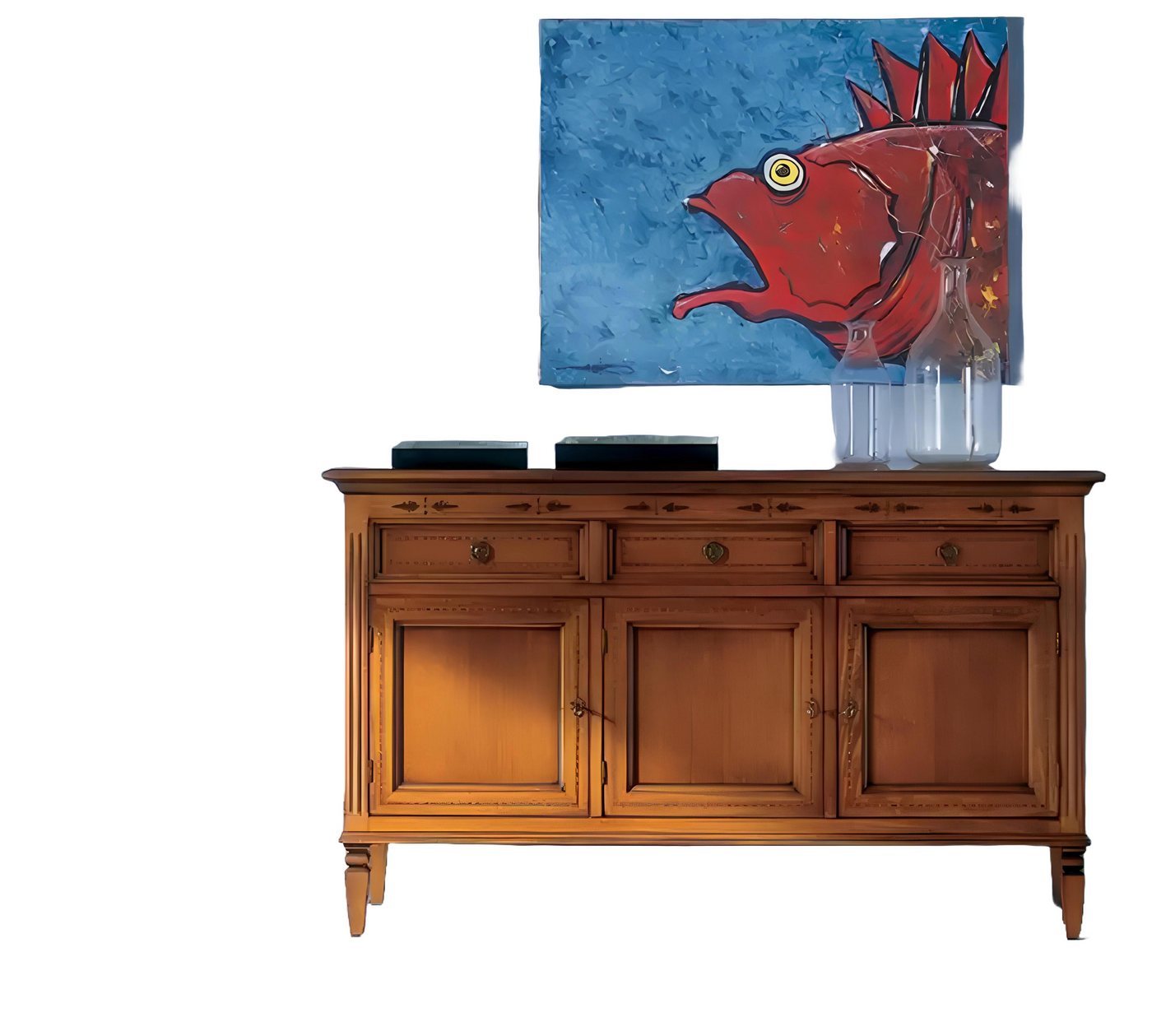 Xlmoebel Sideboard Neue braune Holzkommode im klassischen Design - Anrichte Sideboard (1 St., Sideboard), Hergestellt in Europa von Xlmoebel