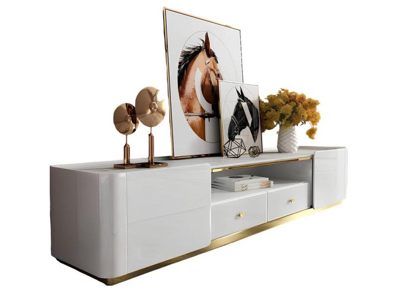 Xlmoebel Lowboard Neuer goldener Metall-Konsolentisch Wandregal Sideboard Anrichte (1 St., Sideboard), Hergestellt in Europa von Xlmoebel