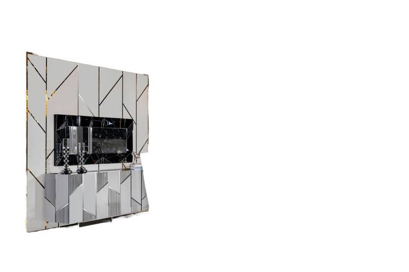 Xlmoebel Sideboard Neues Möbel-Set für das Esszimmer: Tisch mit 4 Stühlen, Anrichte und (7tlg(Tisch + 4X Stühle + Anrichte + Spiegel), Hergestellt in Europa von Xlmoebel