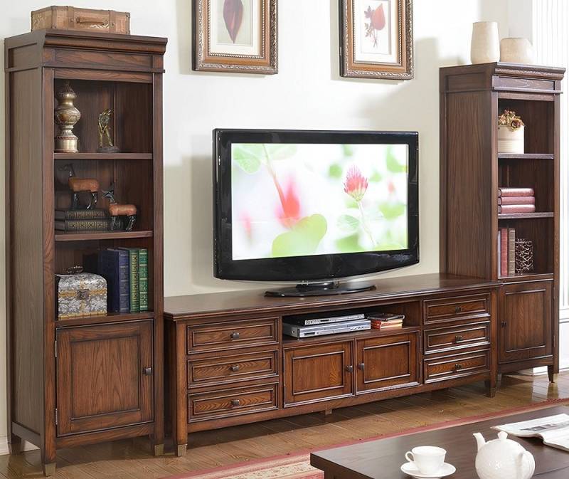 Xlmoebel Wohnzimmer-Set Traditionelles Wohnzimmermöbel-Set mit Vitrine und 2 Sideboard, (3-St., Sideboard / 2x Vitrine), Hergestellt in Europa von Xlmoebel