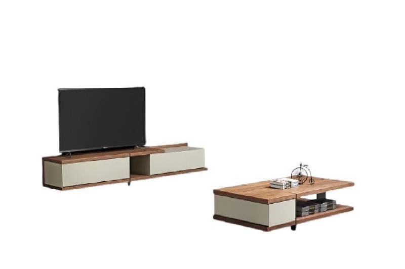 Xlmoebel Wohnzimmer-Set Wohnzimmer Möbel Set mit Kommode, Sideboard, Schrank, Wandregal und, (2-St., Sideboard + Couchtisch), Hergestellt in Europa von Xlmoebel