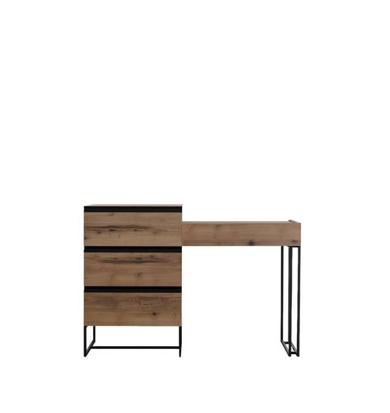 Xlmoebel Sideboard Zweiteiliges Set in Braun mit Frisiertisch, Schminktisch, (Set Sideboard + Spiegel), Hergestellt in Europa von Xlmoebel