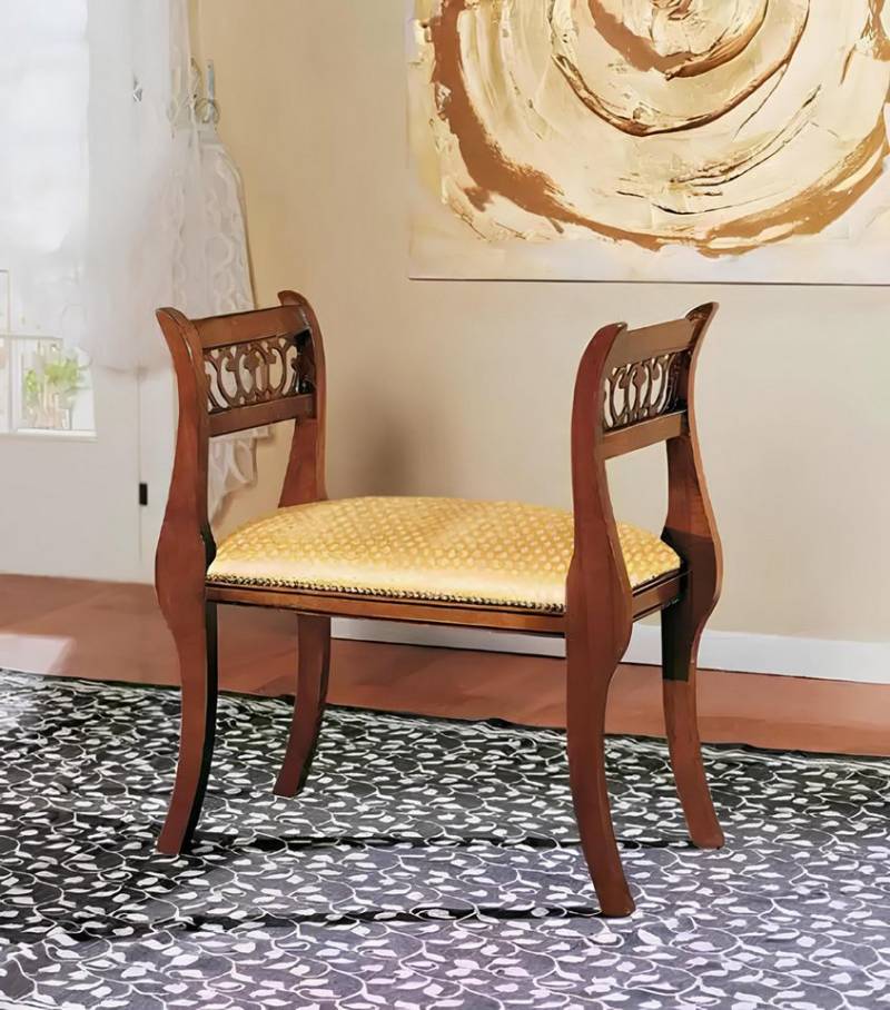 Xlmoebel Sitzbank Hochwertige Sitzbank mit Stoffpolsterung klassisches Design (Sitzbank), Hergestellt in Europa von Xlmoebel