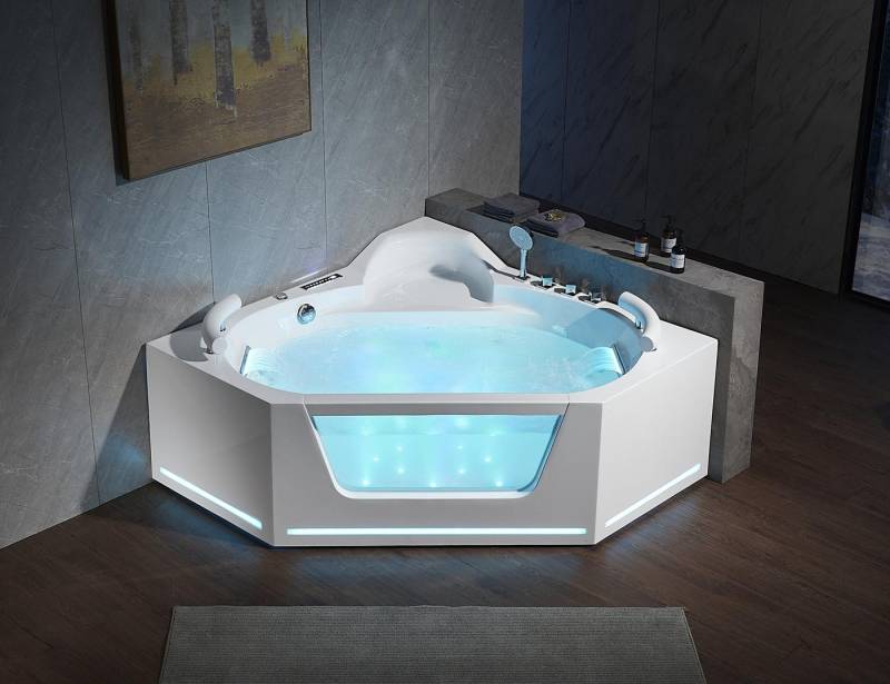Xlmoebel Whirlpool Eck-Whirlpool-Badewanne für den Innenbereich mit Spa-Funktion., (1-tlg., Whirlpool), Hergestellt in Europa von Xlmoebel