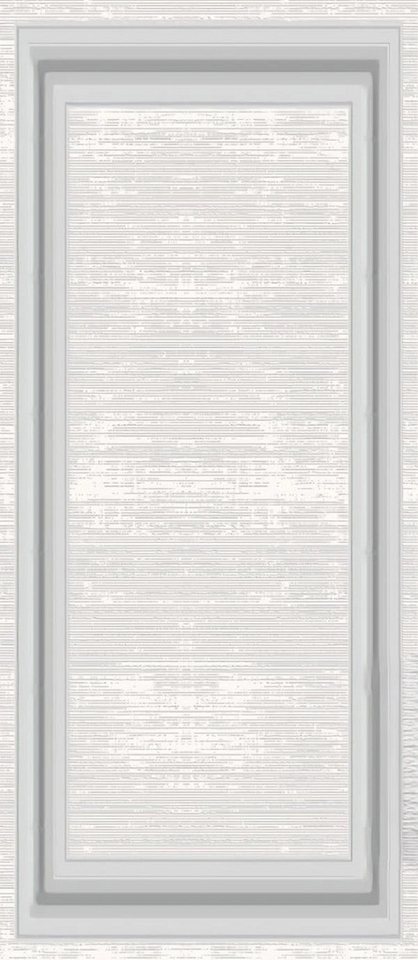 Xlmoebel Teppich Kunstfaserteppich Bodenbelag Grau Bordüre Ornament Foyer Flur Teppiche, Höhe: 230 mm, Hergestellt in Europa von Xlmoebel