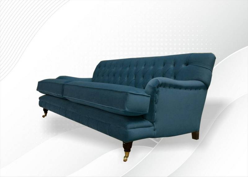 Xlmoebel 3-Sitzer Neu Chesterfield Gelb Stoff Sofa für das Wohnzimmer - Design Couch mit, 1 Teile, Hergestellt in Europa von Xlmoebel
