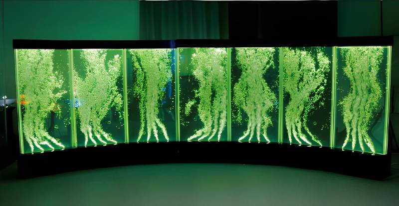 Xlmoebel Zimmerbrunnen Wandpaneel Wasserblasen LED Wände Designer Wasser, Hergestellt in Europa von Xlmoebel