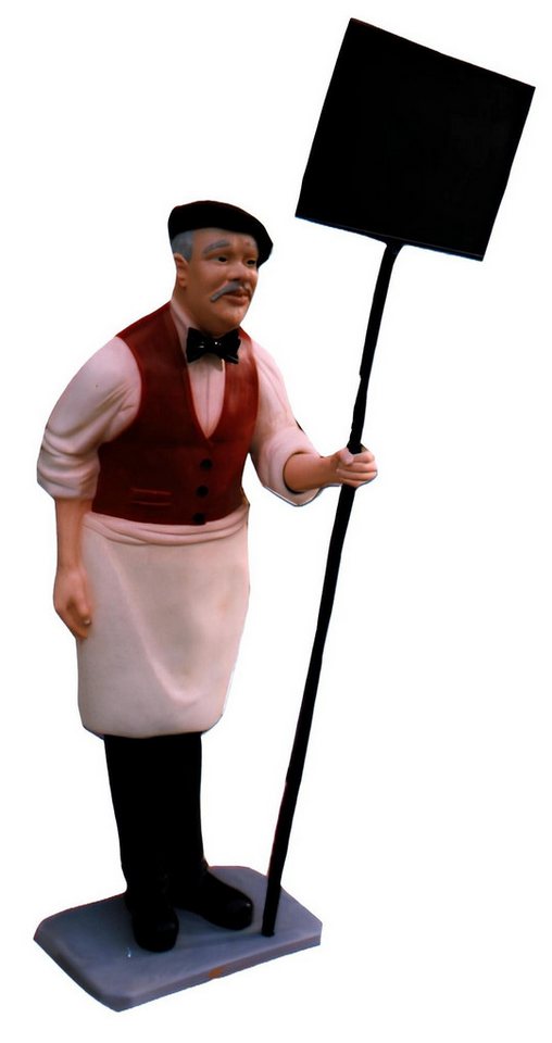 Xlmoebel Skulptur Restaurant Schild Figur Skulptur Statue Deko Dekoration 182cm Figuren (Gastwirt Material : Kunststoff 182 cm Höhe), Hergestellt in Europa von Xlmoebel