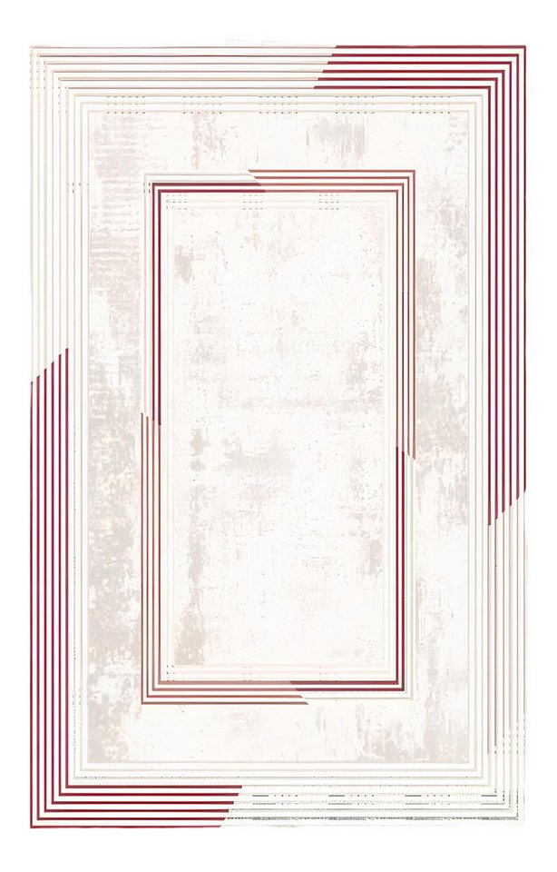 Xlmoebel Teppich Roter Flurteppich - Rechteckiger Kurzflor-Kunstfaserteppich aus Acryl, Höhe: 160 mm, Hergestellt in Europa von Xlmoebel