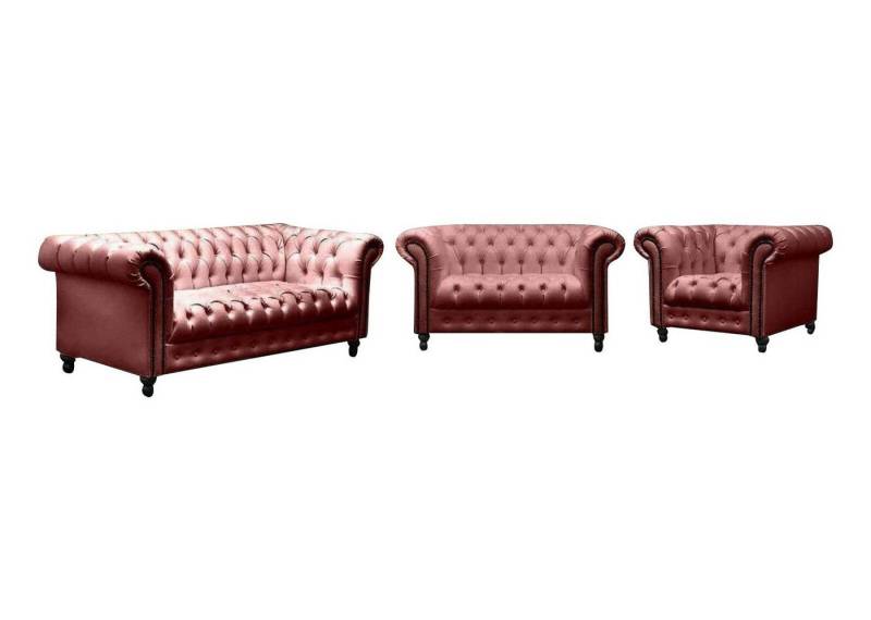 Xlmoebel Chesterfield-Sofa Chesterfield Sofagarnitur 3-2-1 Sitzer Design Wohnzimmer, Hergestellt in Europa von Xlmoebel