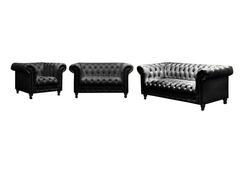 Xlmoebel Chesterfield-Sofa Chesterfield Sofagarnitur 3-2-1 Sitzer Design Wohnzimmer, Hergestellt in Europa von Xlmoebel
