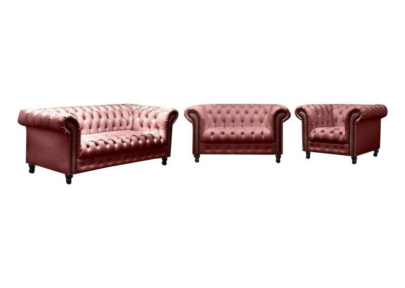 Xlmoebel Sofa Chesterfield Sofagarnitur 3-2-1 Sitzer Design Wohnzimmer Möbel Couch, Hergestellt in Europa Xlmoebel Sofa Chesterfield Sofagarnitur 3-2-1 Sitzer Design Wohnzimmer Möbel Couch, Hergestellt in Europa von Xlmoebel