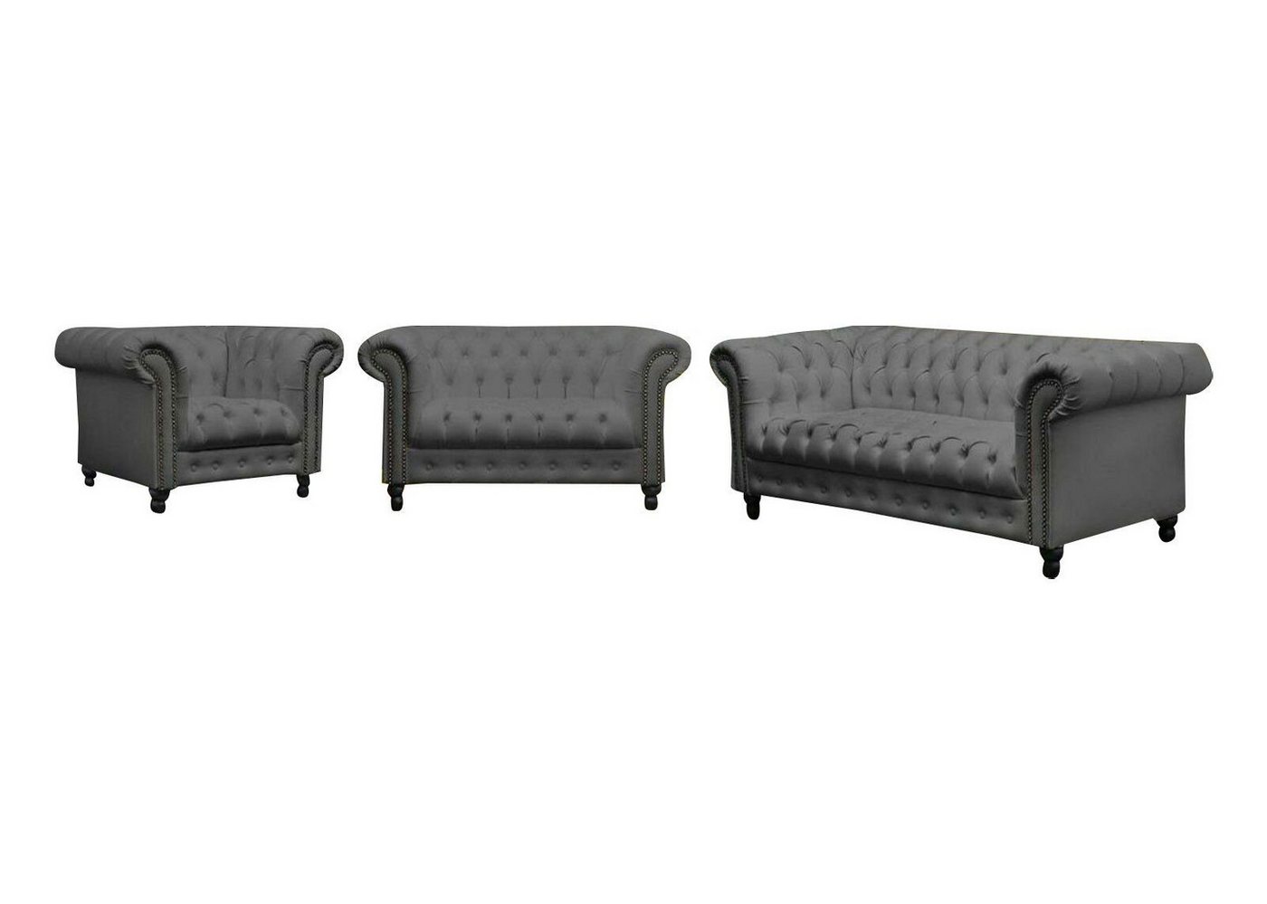 Xlmoebel Polstergarnitur Chesterfield Sofagarnitur 3-2-1 Sitzer Design Wohnzimmer Möbel Couch, (Sofa 3-Sitzer / Sofa 2-Sitzer / Sessel), Hergestellt in Europa Xlmoebel Polstergarnitur Chesterfield Sofagarnitur 3-2-1 Sitzer Design Wohnzimmer Möbel Couch, (Sofa 3-Sitzer / Sofa 2-Sitzer / Sessel), Hergestellt in Europa von Xlmoebel