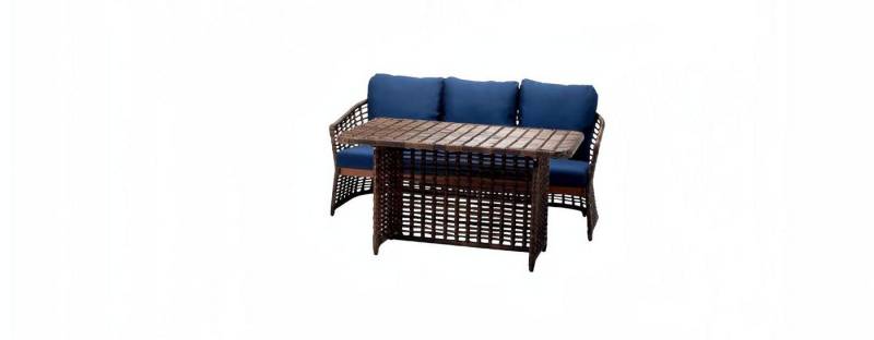 Xlmoebel Gartenlounge-Set Garten-Lounge-Set aus Rattan für den Außenbereich, bestehend aus, (2tlg Set(Sofa 3 Sitzer+Couchtisch), Hergestellt in Europa von Xlmoebel