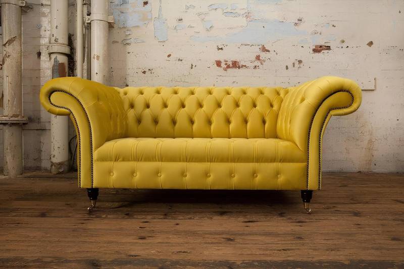 Xlmoebel 2-Sitzer Großes Designer-Sofa in Gelb aus Stoff und Leder Zweisitzersofa, Hergestellt in Europa Xlmoebel 2-Sitzer Großes Designer-Sofa in Gelb aus Stoff und Leder Zweisitzersofa, Hergestellt in Europa von Xlmoebel