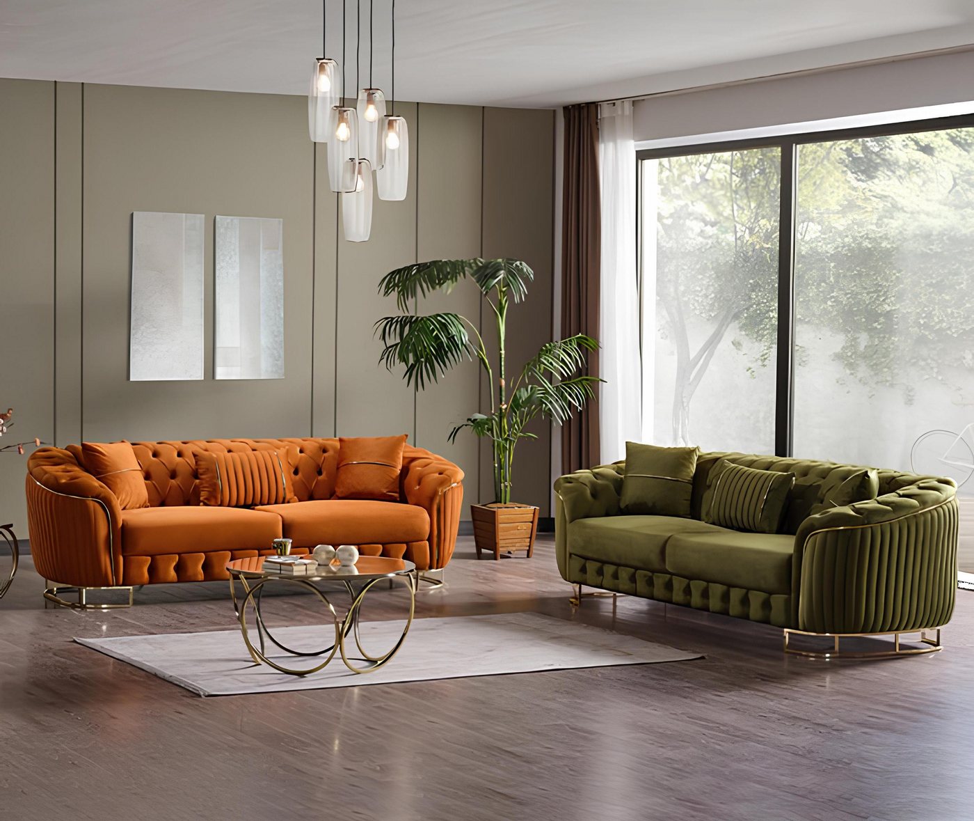 Xlmoebel Polstergarnitur Hochwertige Sofagarnitur mit 3-Sitzer und 2-Sitzer in modernem Design., (2tlg Wohnzimmer Set(Sofagarnitur 3+2 Sitzer), Hergestellt in Europa von Xlmoebel