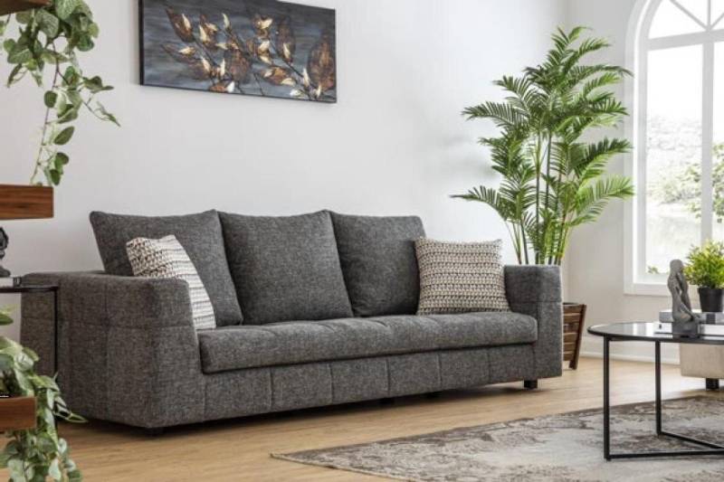 Xlmoebel Big-Sofa Hochwertiges Viersitzer-Sofa aus Stoff im modernen grauen Design, Hergestellt in Europa Xlmoebel Big-Sofa Hochwertiges Viersitzer-Sofa aus Stoff im modernen grauen Design, Hergestellt in Europa von Xlmoebel