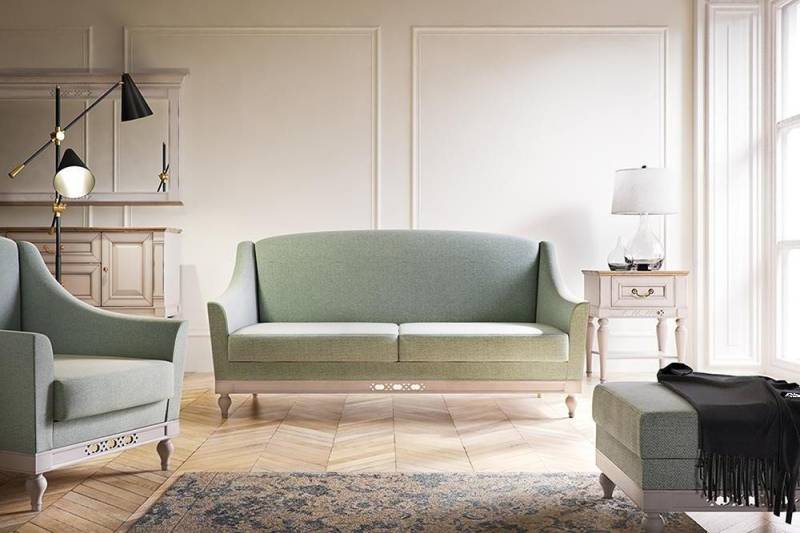 Xlmoebel 3-Sitzer Moderne Polstergruppe mit 3-Sitzer-Sofas und Couch Stoffbezug - Set, Hergestellt in Europa von Xlmoebel