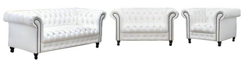 Xlmoebel Polstergarnitur Modernes Designer Set: 3+1 Sitzer Chesterfield Sofas, (2-tlg., Sofa 3 Sitzer / Sessel), Hergestellt in Europa von Xlmoebel