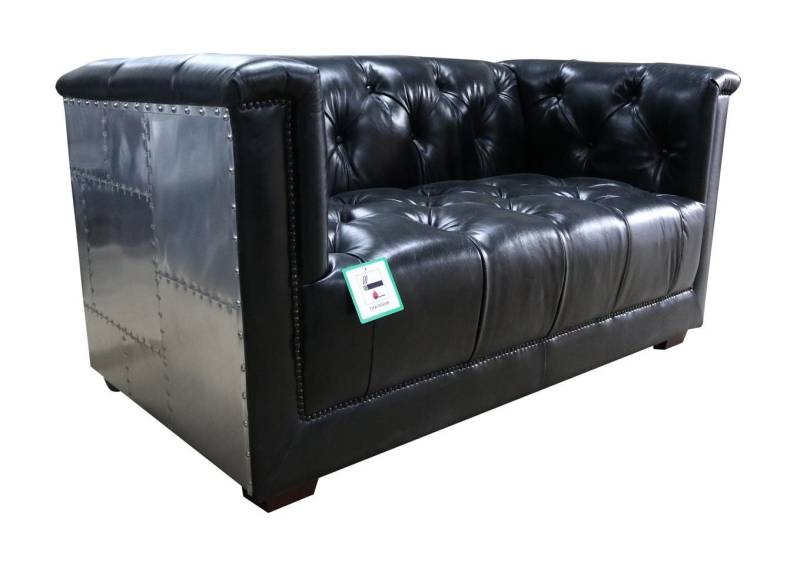 Xlmoebel 2-Sitzer Neuer Zweisitzer Aviator-Armlehnsessel aus echtem Leder, Hergestellt in Europa von Xlmoebel