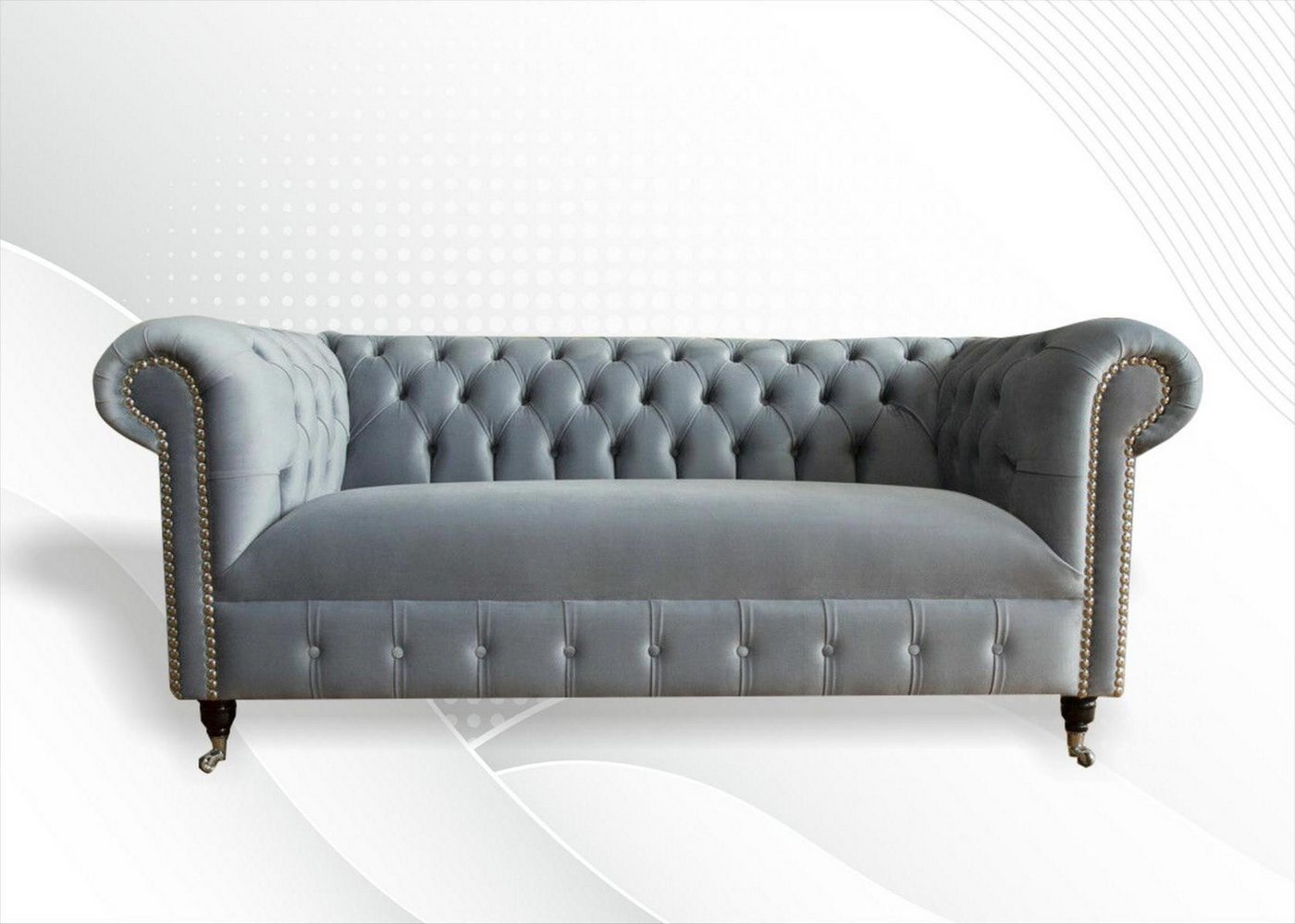 Xlmoebel Sofa Neues 3-Sitzer-Sofa Chesterfield Polstermöbel aus Stoff und Leder -, Hergestellt in Europa Xlmoebel Sofa Neues 3-Sitzer-Sofa Chesterfield Polstermöbel aus Stoff und Leder -, Hergestellt in Europa von Xlmoebel