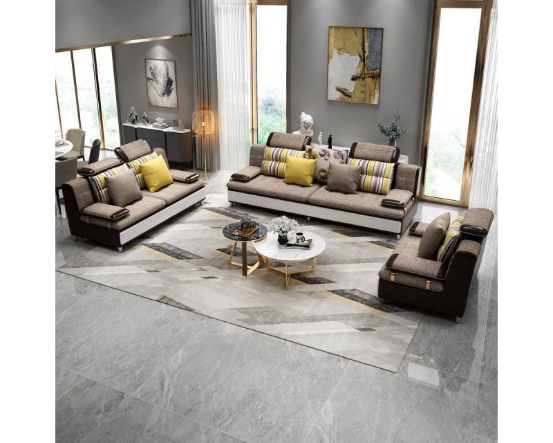 Xlmoebel Sofa Neues Design-Sofa-Set mit 3-Sitzer, 2-Sitzer und Einzelsitzer, Hergestellt in Europa von Xlmoebel