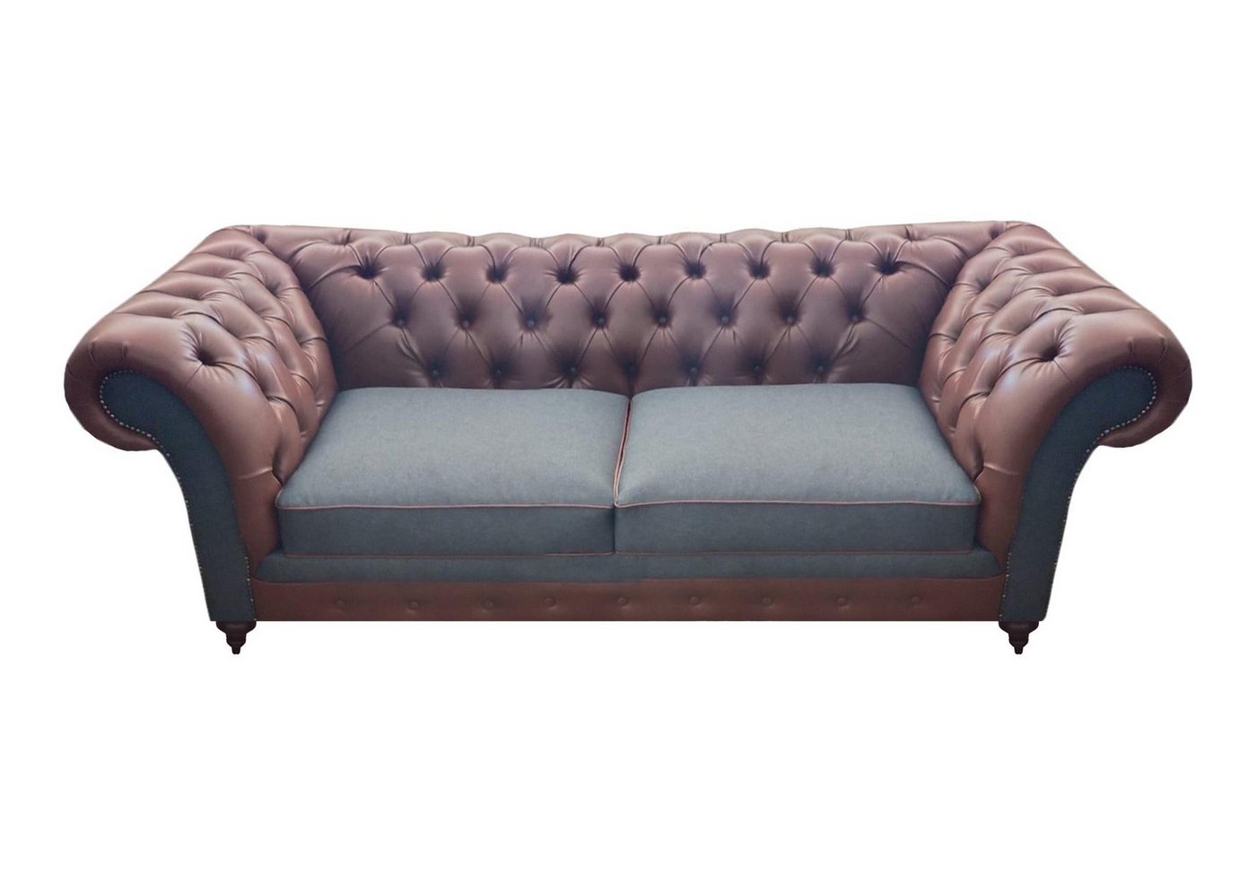 Xlmoebel 2-Sitzer Neues Luxus-Sofa Zweisitzer in braunem Leder im Wohnzimmer im, Hergestellt in Europa von Xlmoebel