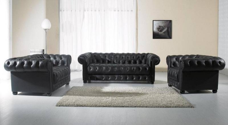 Xlmoebel Sofa Neues Zweisitzer Polsterdesign-Sofa Chesterfield Couch in Garnitur, 1 Teile, Hergestellt in Europa von Xlmoebel