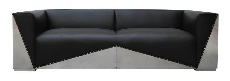 Xlmoebel 3-Sitzer Neues dreisitziges Luxus-Sofa aus echtem Leder im Designer-Stil, 1 Teile, Hergestellt in Europa von Xlmoebel