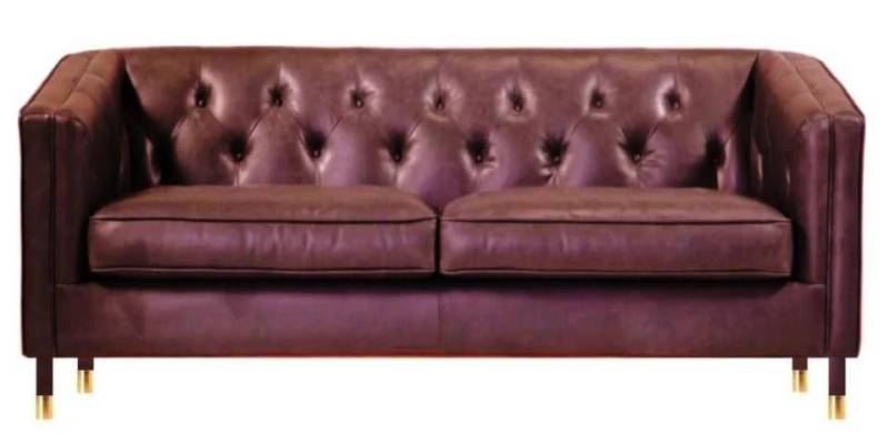 Xlmoebel Sofa Neues modernes Design Ledersofa in Schwarz im Chesterfield-Stil, Hergestellt in Europa von Xlmoebel