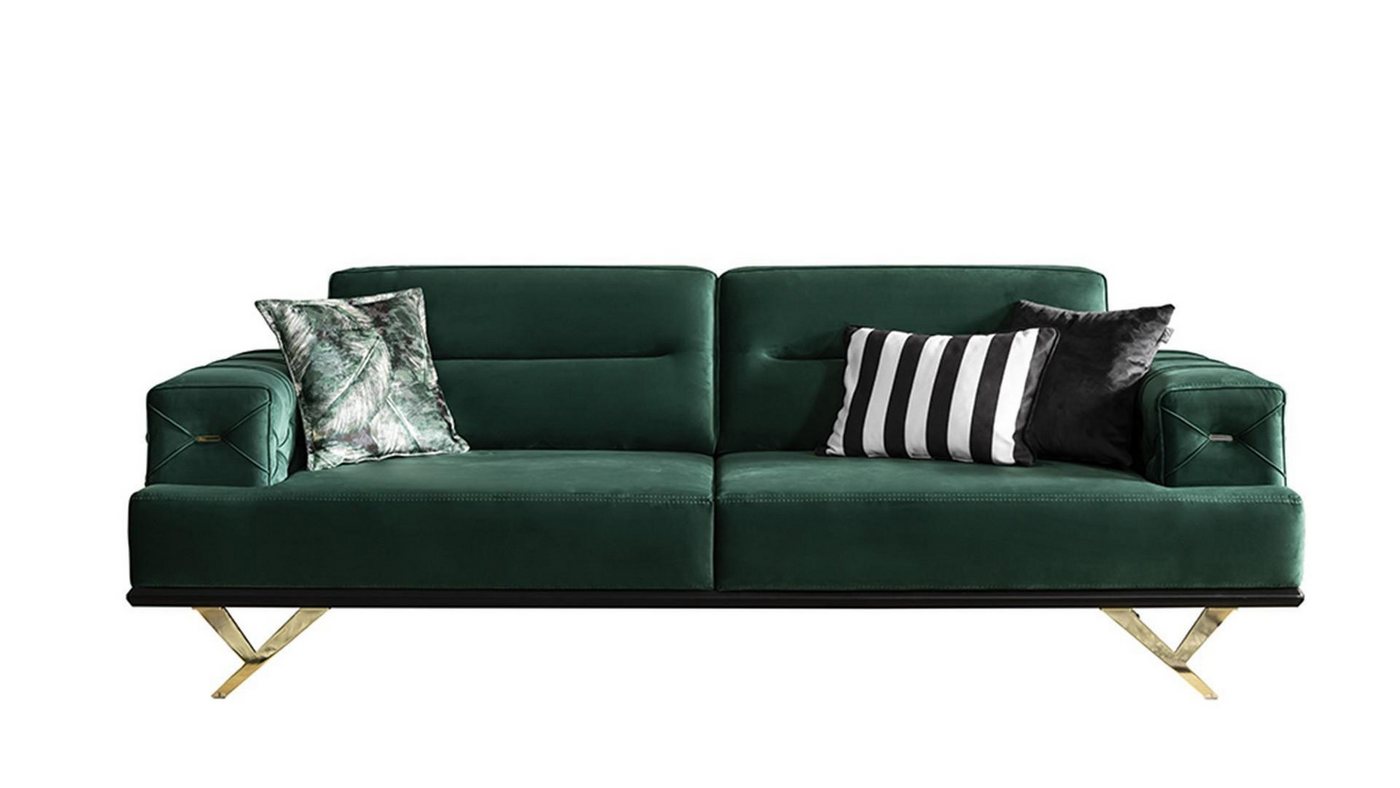 Xlmoebel 3-Sitzer Neues modernes Stoffmöbel - Design Dreisitzer Polstersofa, Hergestellt in Europa von Xlmoebel