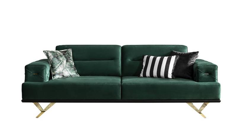 Xlmoebel 3-Sitzer Neues modernes Stoffmöbel - Design Dreisitzer Polstersofa, Hergestellt in Europa von Xlmoebel