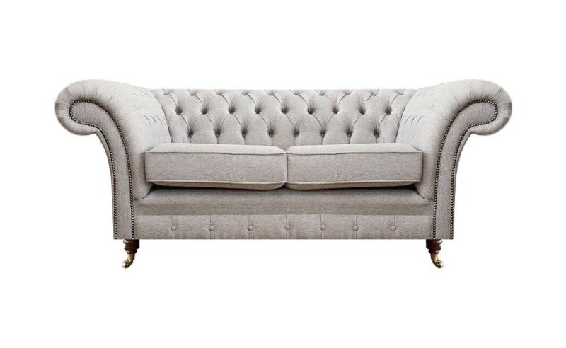 Xlmoebel Sofa Zwei-Sitzer Sofas im Chesterfield-Stil grau für das Wohnzimmer, Hergestellt in Europa von Xlmoebel
