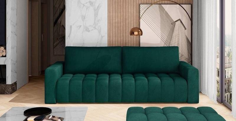 Xlmoebel 3-Sitzer Traditionelle 3-Sitz Polstersofas Textil Couch, 1 Teile, Hergestellt in Europa von Xlmoebel