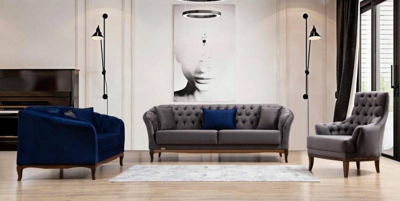 Xlmoebel 2-Sitzer Wohnbereich Textilsofa Stilvolle Sofas Sitzmöbel 2 Personen Neu, 1 Teile, Hergestellt in Europa von Xlmoebel