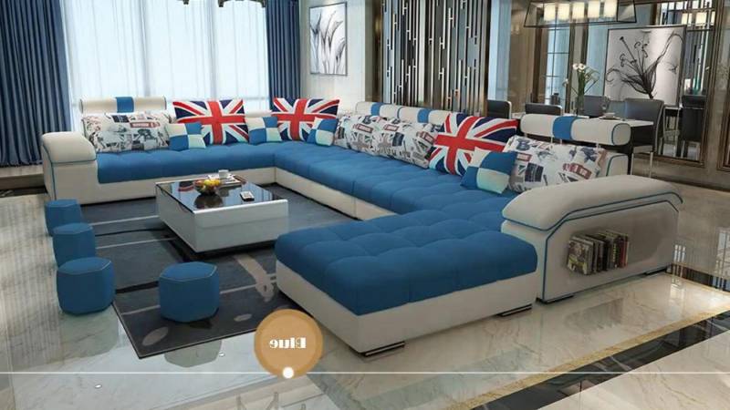 Xlmoebel Sofa Wohnlandschaft Stoffsofa Sitzgruppe Polstermöbel Sofagarnitur Designer, 1 Teile, Hergestellt in Europa von Xlmoebel