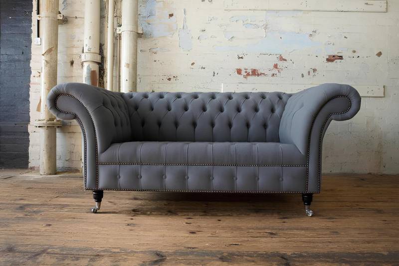 Xlmoebel 2-Sitzer XXL Zweisitzer Designer-Sofa in Grau mit Textil- und Lederpolsterung, Hergestellt in Europa Xlmoebel 2-Sitzer XXL Zweisitzer Designer-Sofa in Grau mit Textil- und Lederpolsterung, Hergestellt in Europa von Xlmoebel