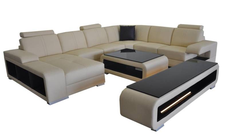 Xlmoebel Ecksofa Zeitgemäße Eckgarnitur Wohnlandschaft Sitzgruppe Tisch Kommode Couch, Hergestellt in Europa von Xlmoebel