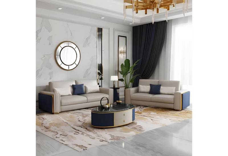 Xlmoebel Polstergarnitur Zeitgemäße Ledersofa Wohnlandschaft mit Sofa und Sesseln im 3+2 Design, (Sofagarnitur 3+2), Hergestellt in Europa Xlmoebel Polstergarnitur Zeitgemäße Ledersofa Wohnlandschaft mit Sofa und Sesseln im 3+2 Design, (Sofagarnitur 3+2), Hergestellt in Europa von Xlmoebel