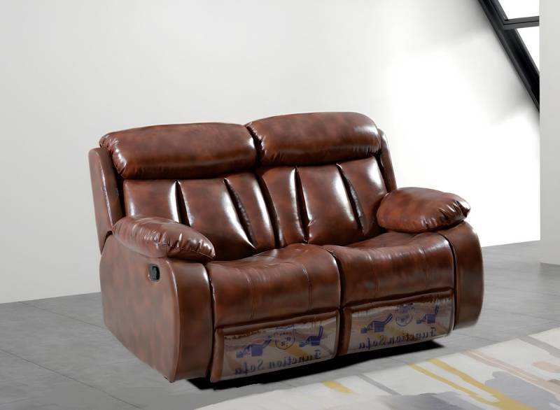 Xlmoebel 2-Sitzer Zweisitzer-Sofa mit modernem Design und Polsterung aus Leder und Stoff, Hergestellt in Europa von Xlmoebel