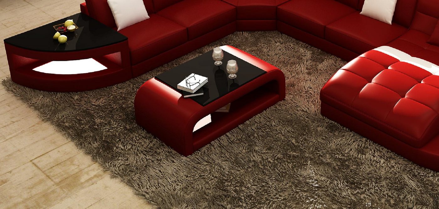 Xlmoebel Sofa modernes Wohnzimmertischset aus Glas und Polsterung Beistelltische, Hergestellt in Europa von Xlmoebel