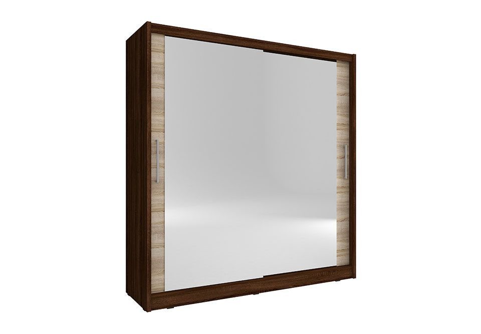 Xlmoebel Spiegelschrank Schlafzimmerschrank mit Schwebetüren und Spiegeln, 200cm breit, (Kleiderschrank) Hergestellt in Europa von Xlmoebel