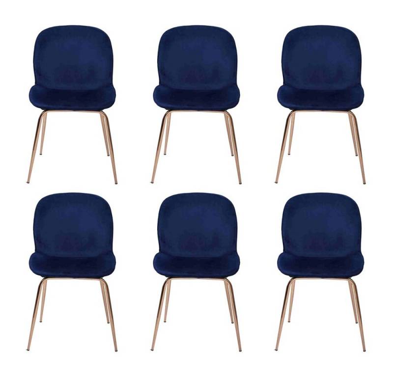 Xlmoebel Polsterstuhl Esszimmer-Set in Blau mit 6 Stühlen aus Stoffpolsterung (6 St), Hergestellt in Europa Xlmoebel Polsterstuhl Esszimmer-Set in Blau mit 6 Stühlen aus Stoffpolsterung (6 St), Hergestellt in Europa von Xlmoebel