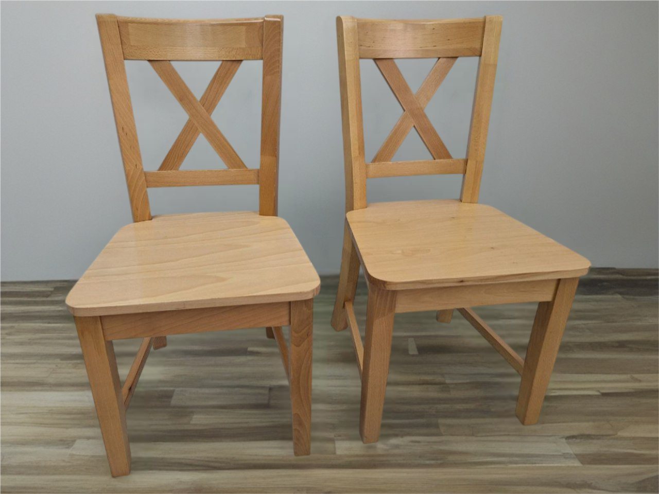 Xlmoebel Holzstuhl Esszimmer Stühle Lehn Holz 2x Stuhl Set Sitz Polster Garnitur Sofort (2 St), Made in Europa von Xlmoebel