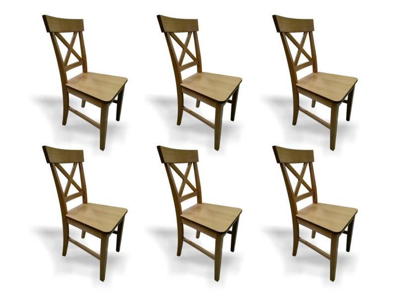 Xlmoebel Holzstuhl Esszimmer Stühle Lehn Holz 6x Stuhl Set Sitz Polster Garnitur Sofort (6 St), Made in Europa von Xlmoebel