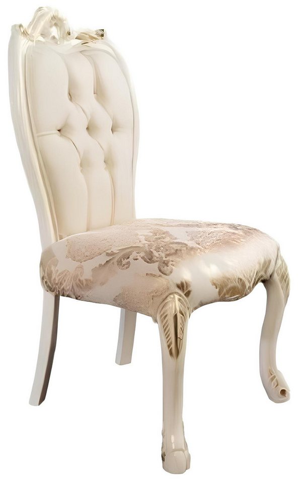 Xlmoebel Polsterstuhl Holzstuhl ohne Armlehnen mit luxuriösem Stoffdesign und Polsterung, Hergestellt in Europa Xlmoebel Polsterstuhl Holzstuhl ohne Armlehnen mit luxuriösem Stoffdesign und Polsterung, Hergestellt in Europa von Xlmoebel