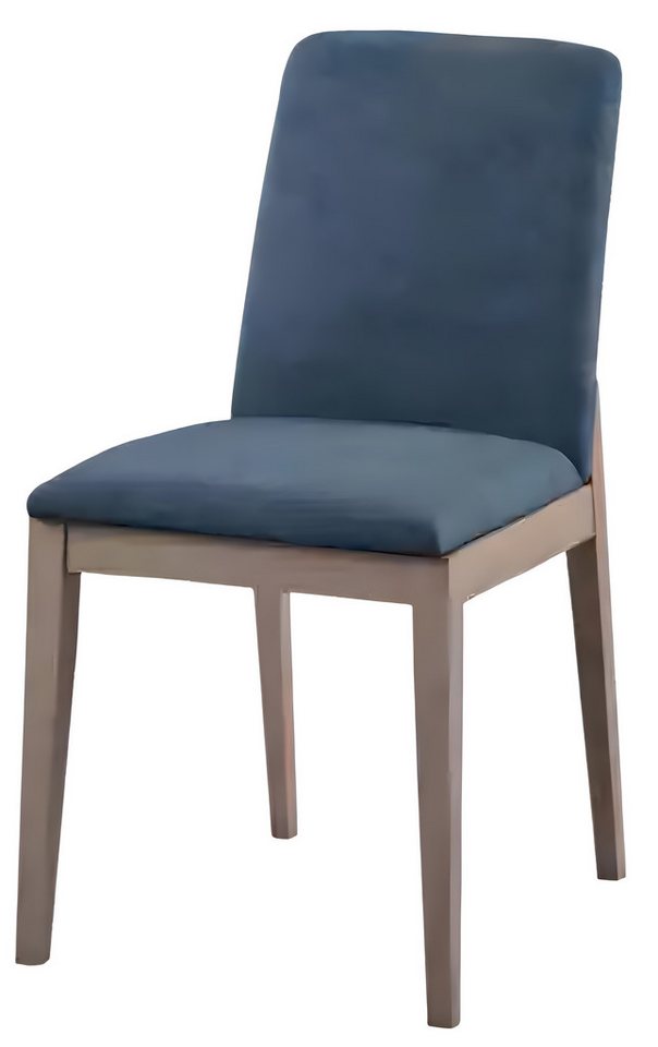 Xlmoebel Polsterstuhl Moderne Neue Blaue Stühle für das Ess- und Wohnzimmer mit Holzbeinen (1 St), Hergestellt in Europa von Xlmoebel