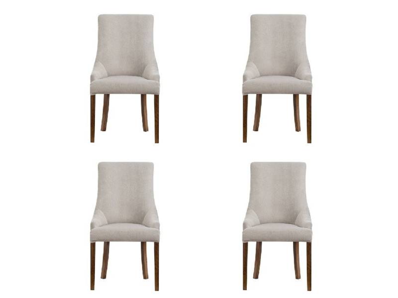 Xlmoebel Esszimmerstuhl Neu 4er-Set Designer-Polsterstühle mit Lehne für Lounge (4 St), Hergestellt in Europa von Xlmoebel